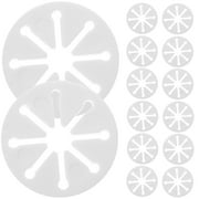 HERFIER 28pcs Sock Holders Plastic Stockings Ring Clip Locks Washing Sorters Organizer Tool (White) 1.38x1.38x0.2in